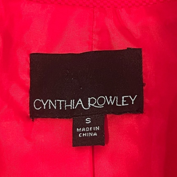 CYNTHIA ROWLEY women red blazer/size S - Picture 9 of 10